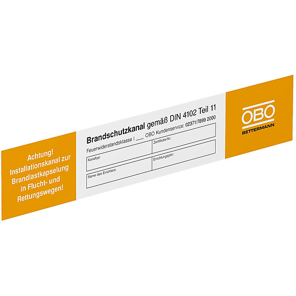 OBO Kennzeichnungsschild für Kanalsysteme KS-K DE